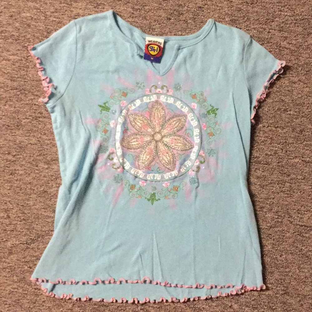 Floral girls tee